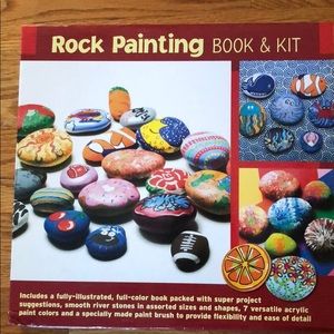 Rock painting set with book